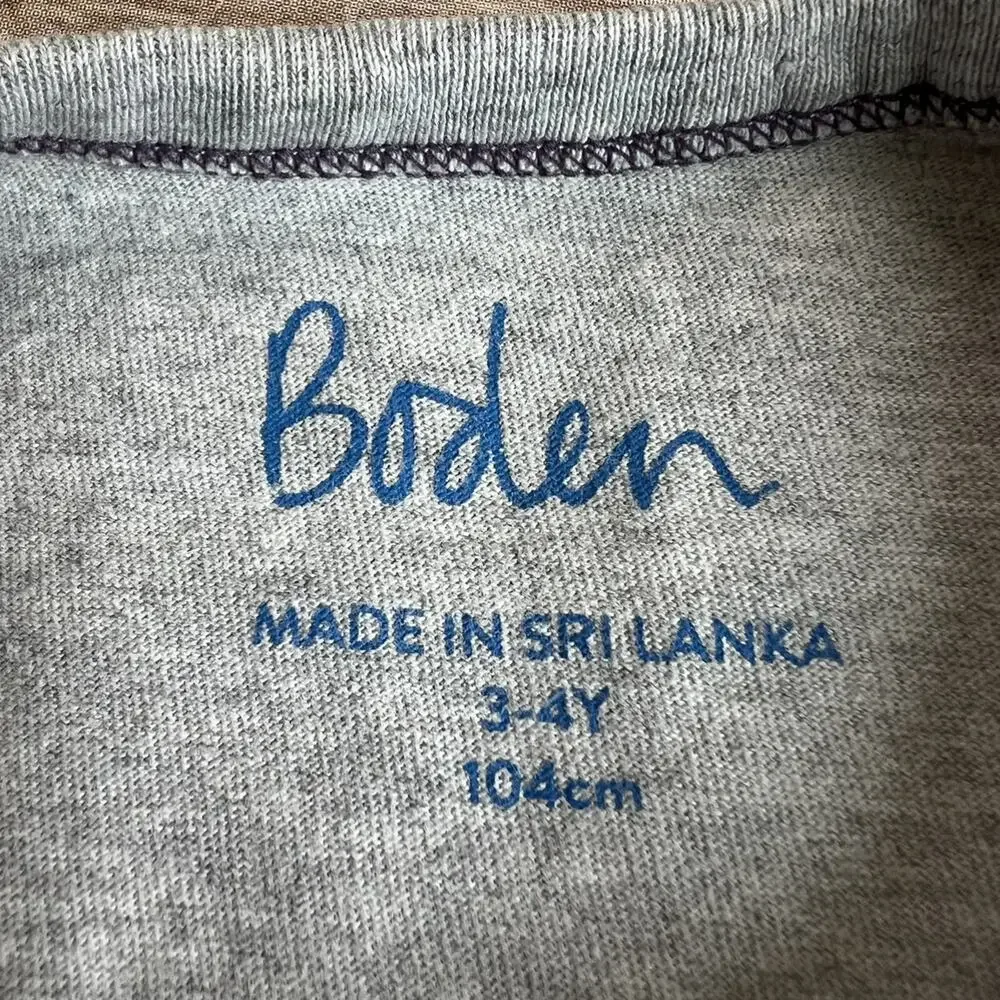 Mini Boden Gray Cotton Long Sleeve Tee 3-4Y - Picture 5 of 7